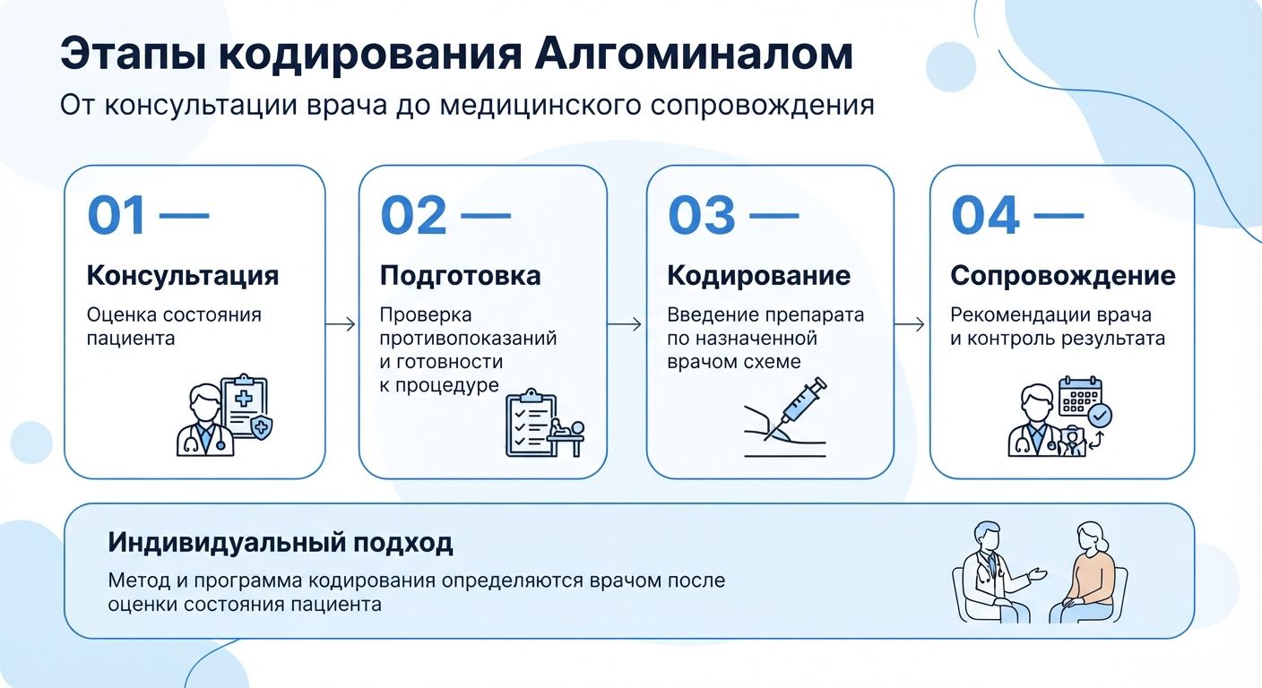 Кодирование препаратом «Алгоминал» в Талдоме инфографика