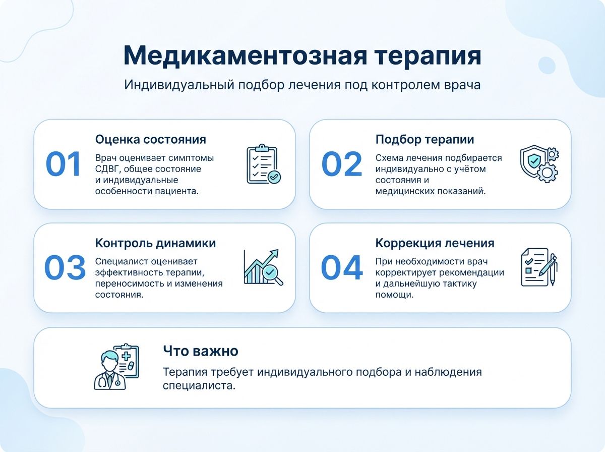 Лечение СДВГ в Талдоме у детей и взрослыхинфографика